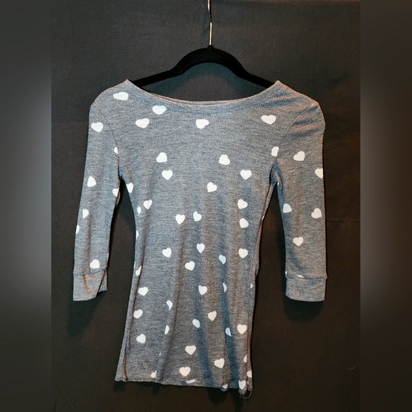 Wet Seal Heart Print Thermal - Picture 1 of 3